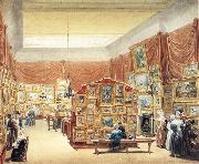 Interior of the Gallery of the New Society of Painters in Water Colurs,Old Bond Street, George Scharf